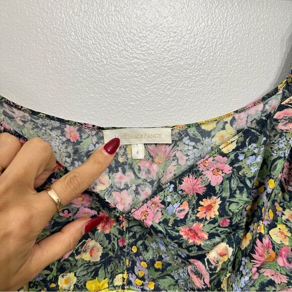 LoveShackFancy Ambrette Floral Silk Mini Dress - Picture 8 of 8